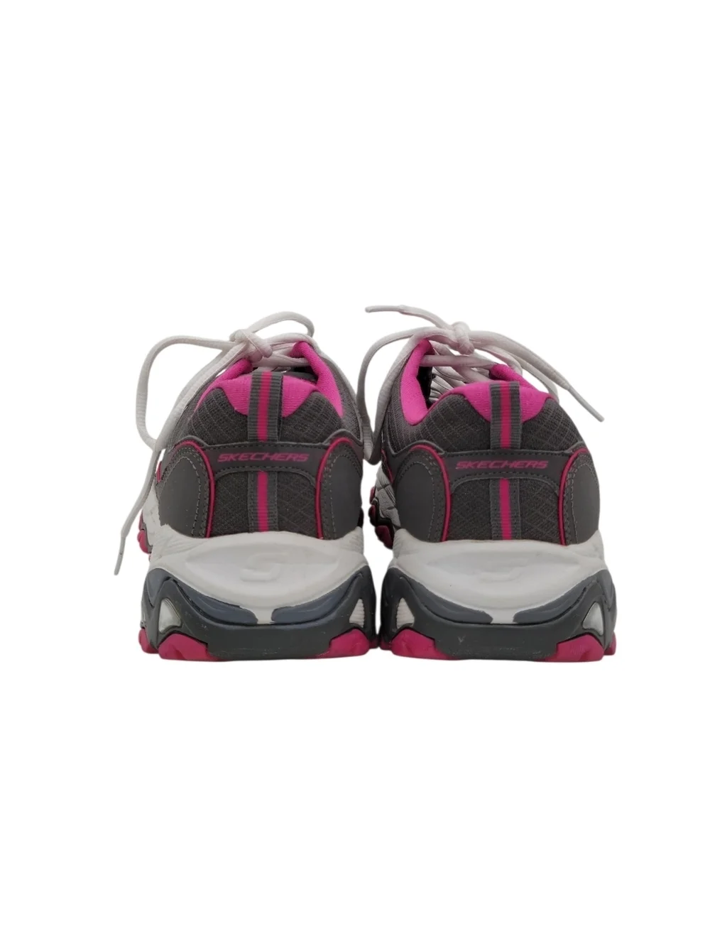 Skechers Encore Be Seen Sneakers Women Size 8.5 Gray Pink Athletic Memory Foam